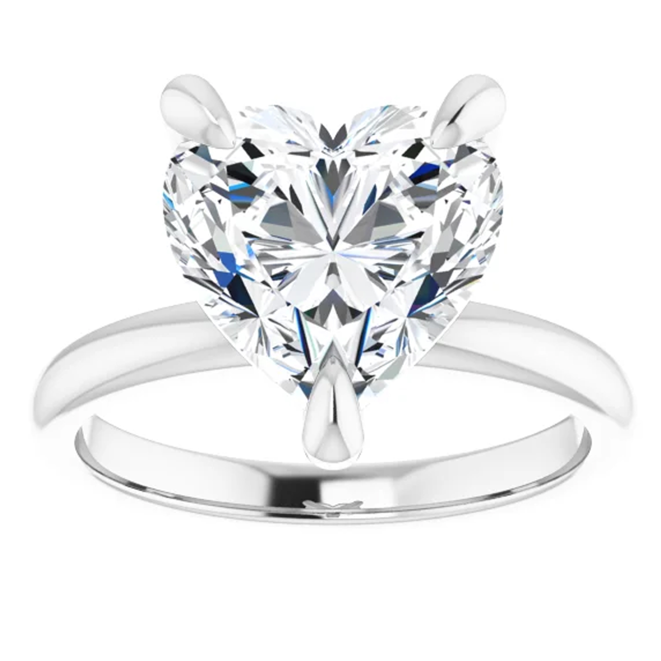 4 Carat Heart Lab Grown Diamond Engagement Ring 2 4 Carat Heart Lab Grown Diamond Engagement Ring - Image 2