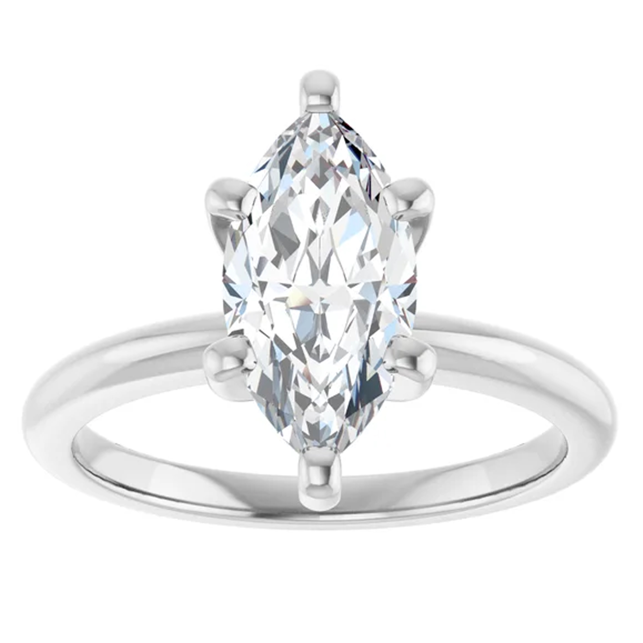 5 Carat Marquise Lab Grown Diamond Engagement Ring 2 5 Carat Marquise Lab Grown Diamond Engagement Ring - Image 2