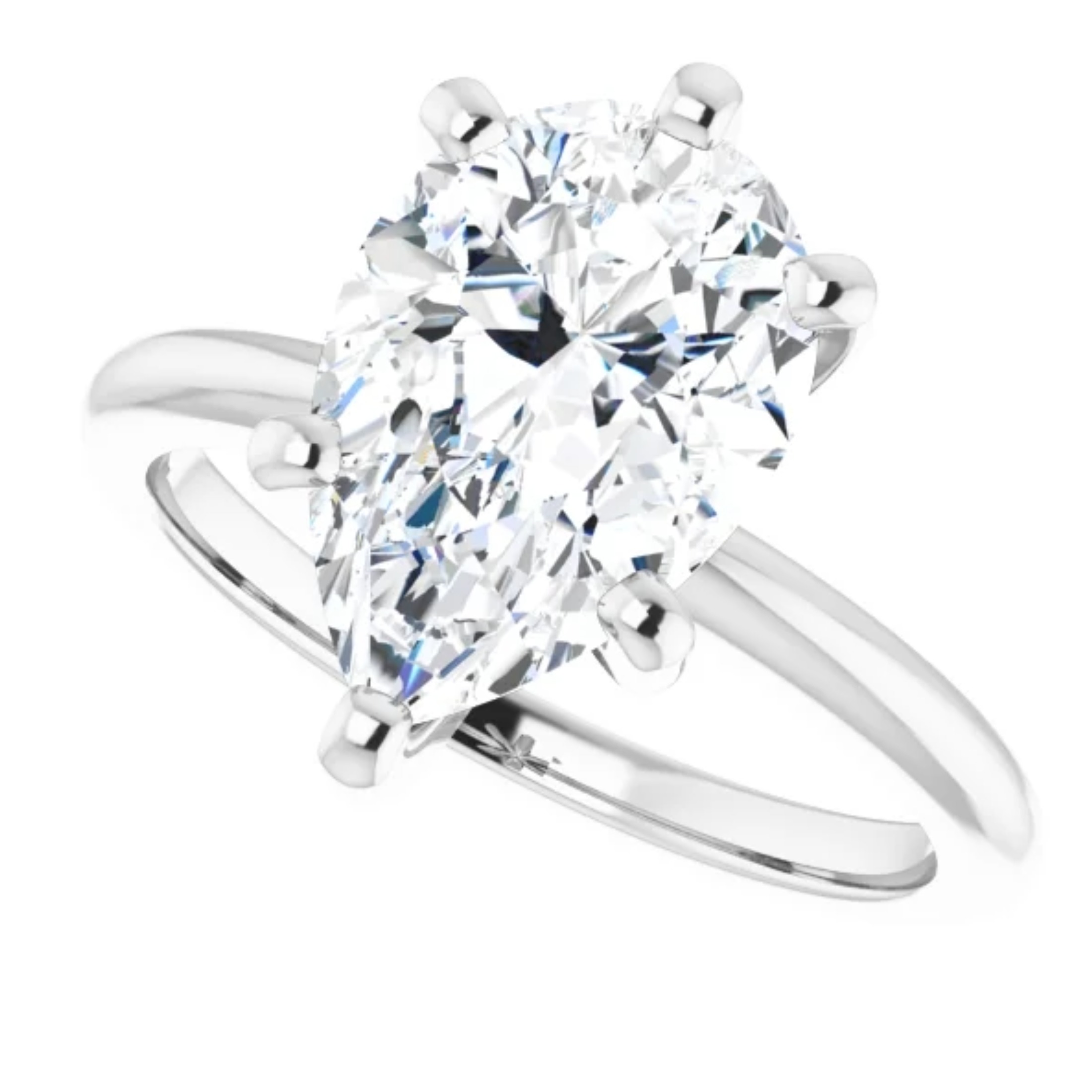 4 Carat Pear Lab Grown Diamond Engagement Ring 5 4 Carat Pear Lab Grown Diamond Engagement Ring - Image 5