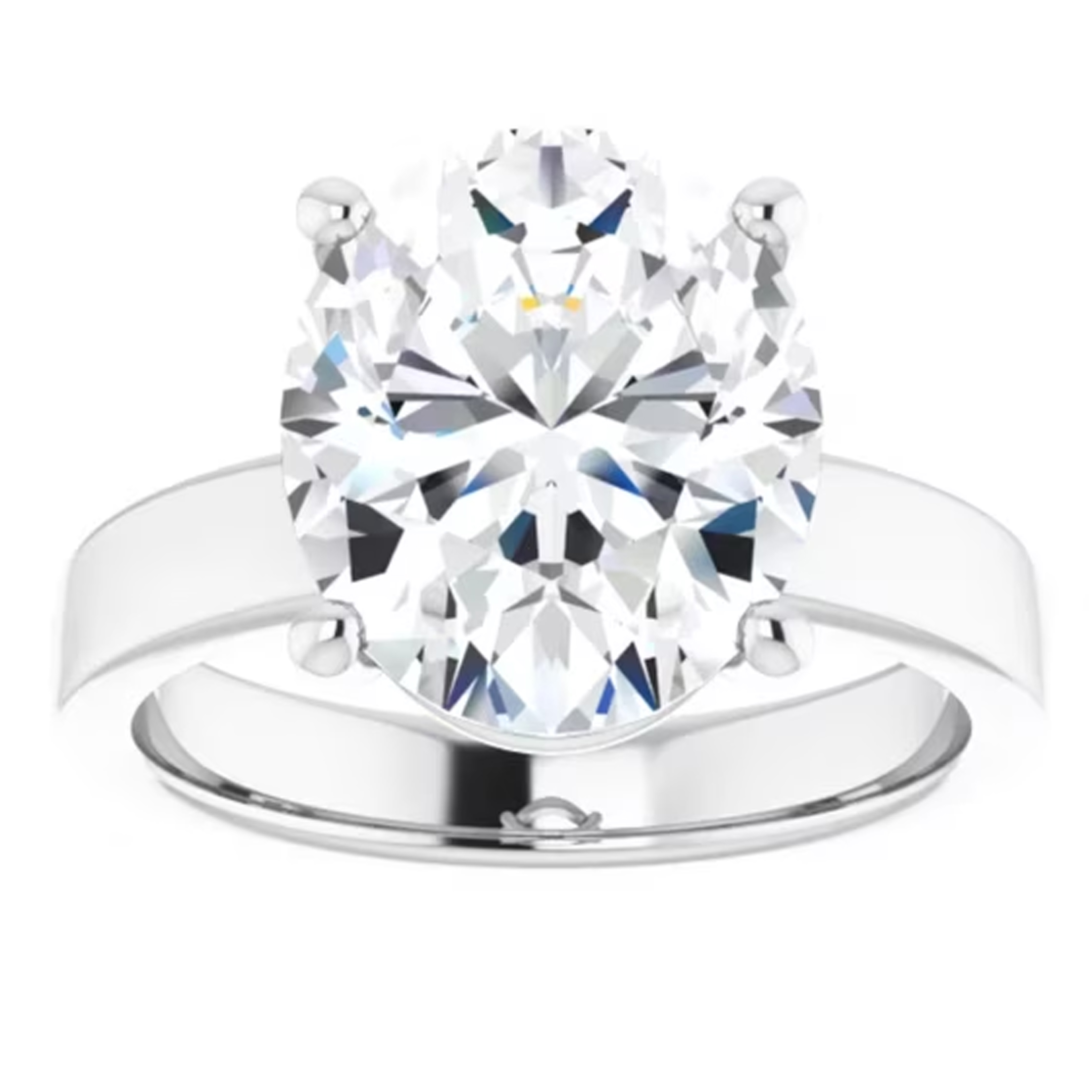4 Carat Oval Lab Grown Diamond Engagement Ring 3 4 Carat Oval Lab Grown Diamond Engagement Ring - Image 3